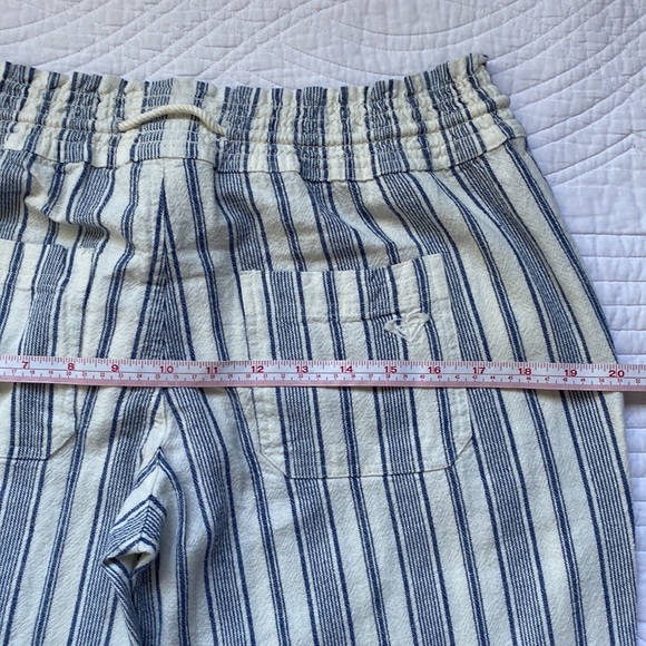Roxy Oceanside Stripe Flared Linen Pants M NWT - Picture 10 of 16